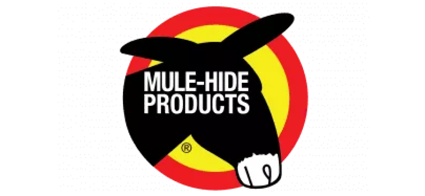 Logo of Mule-Hide Products featuring a mule's tail.